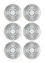 Hermia DNR0079 Set de Platos de Postre Multicolor de Porcelana (6 Piezas) Fabricados con 100% Porcelana